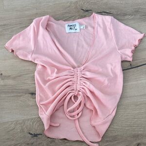 Princess Polly Blush Ruched Crop Top
